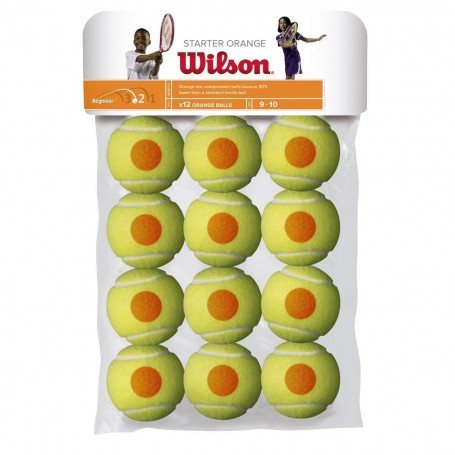 Wilson Confezione da 12 palline Starter Orange, Bambini 