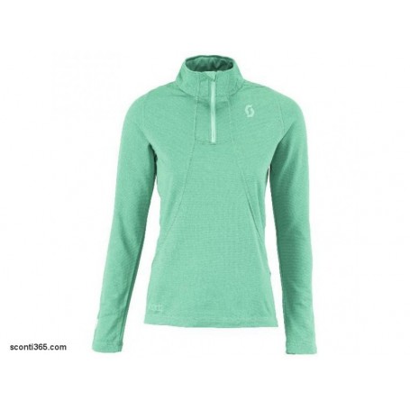 Scott 1/2 Zip Maglia da donna Two2 -colore 5360 (Arcadia Green Heather)