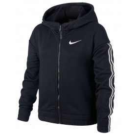 Nike Felpa c/cappuccio Studio, Ragazza -  010 (Nero/Bianco)