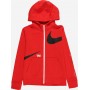 Nike Felpa con cappuccio e zip a tutta lunghezza, Junior -  (Rosso/Nero)