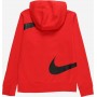 Nike Felpa con cappuccio e zip a tutta lunghezza, Junior -  (Rosso/Nero)
