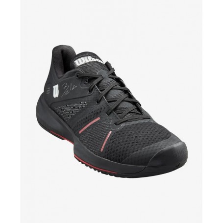 Wilson Scarpette Bela Pro, Padel, Unisex -   (Black/Ebony/Poppy Red)