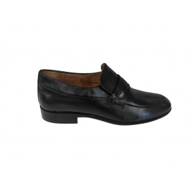 Strada Firenze Mocassino c/elastico in pelle, Uomo colore (Nero)