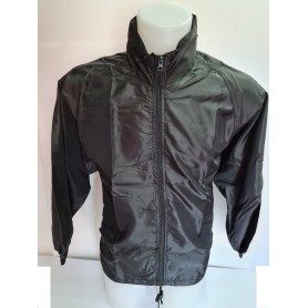 Box da 10 Pezzi giubbetto antipioggia/antivento, Unisex,GPI 08(Nero)