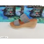 Michelle ciabatta Sole c/zeppa e Plateau, Donna - Art. 0518 (Canna di Fucile)