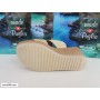 Michelle ciabatta Sole c/zeppa e Plateau, Donna - Art. 0518 (Platino)