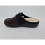 Valleverde Ciabatta Chiusa c/zeppa, plantare estraibile e strappo, (Nero)
