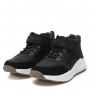 XTI Scarpe Sneakers con Strappo e Lacci Elastici (Vegan), Kids -   NER (Nero) 