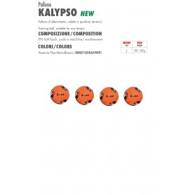 Zeus Box da n. 4 Palloni Kalypso, Misura 3, Calcio - (Arancio Fluo/Nero/Bianco)