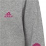 Adidas Felpa Con Cappuccio Bambina Essentials Linear - (Grigio/Fucsia)