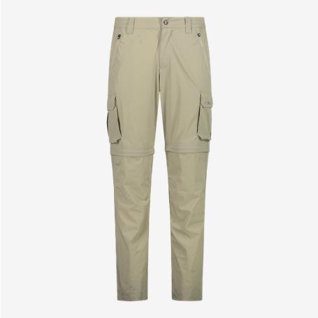 CMP Pantaloni da Uomo Zip Off con Tasconi Laterali Stretch Outdoor -  P631 (Sabbia)