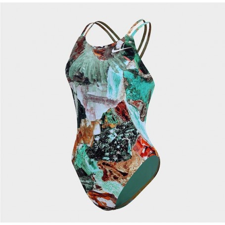 Nike Costume da Bagno Intero Donna Modern SpiderBack - 704 (Multicolore)
