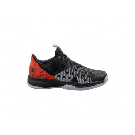 Wilson Scarpe Unisex da Padel Hurakn Team - (Nero/Fiesta/Quarry)
