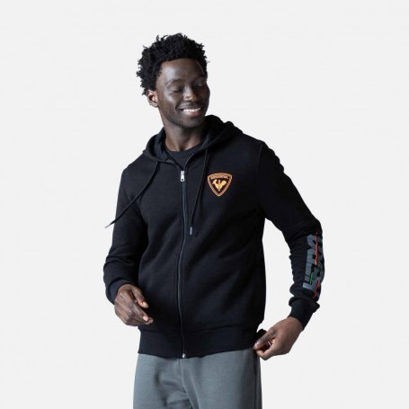 Rossignol Felpa Uomo con Cappuccio e Zip Integrale Hero FZ Hoodie - 200 (Nero)