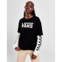 Vans T-Shirt Donna Sole World, Maniche Lunghe - BLK (Nero/Bianco)
