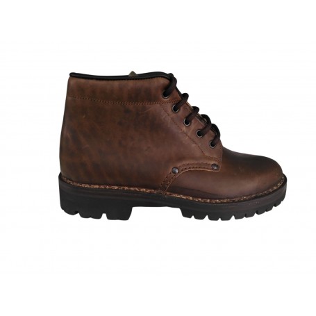 LR Vinci Scarpone in pelle ingrassata, Uomo - (Bronzo)
