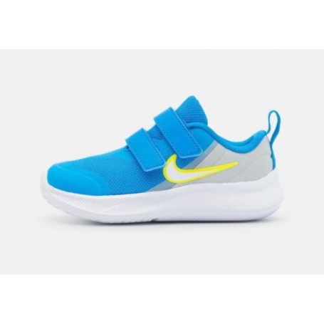 Nike Scarpe Star Runner 3 (TDV), Infant - 009 (Grey Fog/White-Photo Blue)