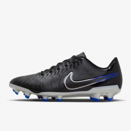 Nike Scarpette Calcio Unisex Legend 10 Club FG/MG - 040 (Black/Chrome-Hyper Royal)