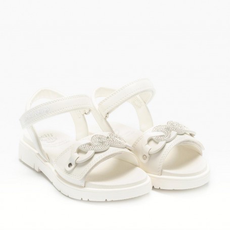 Lelli Kelly Sandali Bambina Olga, Con Doppio Strappo - BI01 (Bianco)
