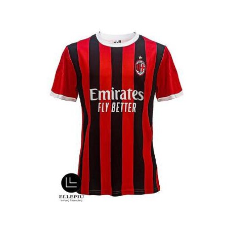Milan Maglia Replica Home 2024/25, Neutra, Adulti, Ellepiu - ROS/NER (Rosso/Nero)