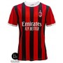 Milan Maglia Replica Home 2024/25, Neutra, Adulti, Ellepiu - ROS/NER (Rosso/Nero)