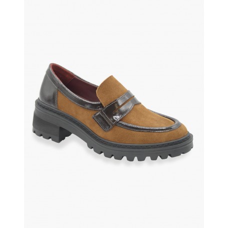 Stile di Vita Mocassino Donna In Pelle Con Sottopiede Estraibile - TDM (Testa di Moro/Bruciato)