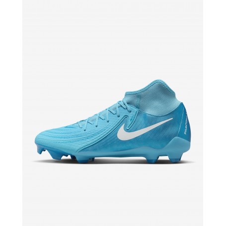 Nike Scarpette Calcio Unisex Phantom Luna II Academy FG/MG - 400 (Blue Fury/Bianco)