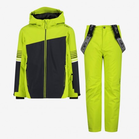 CMP Completo da Neve Bambino Giacca+Pantalone Kid Set - E112 (Acido/Nero)