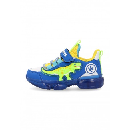 Bull Boys Sneakers Bambino T-Rex Con Luce, C/Audio Ruggito T-Rex - BIRY (Bianco/Royal)