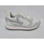 W6YZ Sneakers Bambina Jet-J Con Glitter In Pelle e Nylon - 1N52 (Bianco/Grigio)