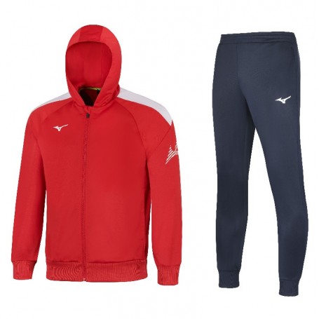 Mizuno Tuta Uomo RB Core Training (Giacca+Pantalone), All Sport - 6214 (Rosso/Navy)