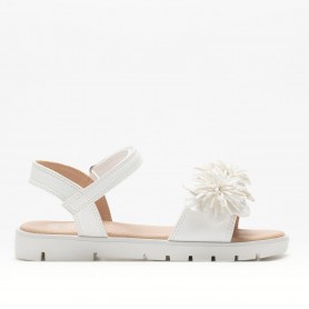 Lelli Kelly Sandali Bambina Beatrice Con Doppio Strappo e Fiori - BI01 (Bianco)