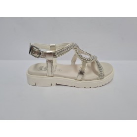 Lelli Kelly Sandali Bambina Aida In Ecopelle, Cinturino C/Fibbia - ORO1 (Oro/Platino)