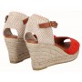 Viguera Espadrillas Donna In Pelle Scamosciata e Tessile, Con Zeppa - ROS (Rosso)