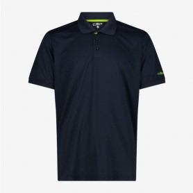 CMP Polo Uomo Tecnica In Tinta Unita, F.lli Campagnolo - 24NN (B.Blue-Limegreen)