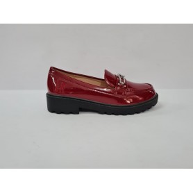 Lelli Kelly Mocassino Bambina Iride in Vernice Con Accessorio - BO01 (Bordeaux)