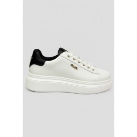 4US Sneakers Donna Con Lacci By  Paciotti - BIA/NER (Bianco/Nero)