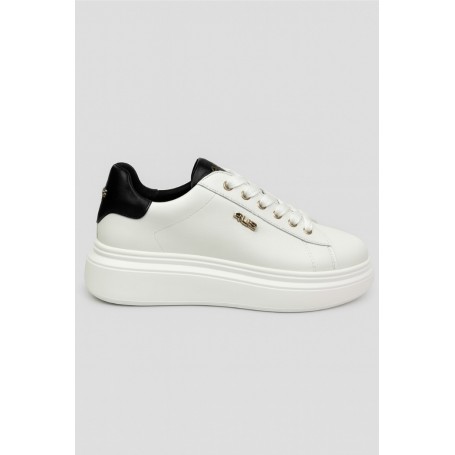 4US Sneakers Donna Con Lacci By  Paciotti - BIA/NER (Bianco/Nero)