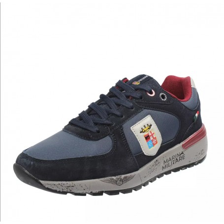 Marina Militare Sneakers Uomo in Pelle Scamosciata e Tessile - BLU (Blue/Multi)