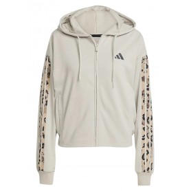 Adidas Felpa C/Cappuccio Donna All Over Print 3S - Colore : Beige/Multi