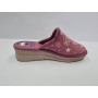 Cliawalk Ciabatte Donna In Tessuto, Happy 45, Con Zeppa - ROSA (Rosa/Multi)