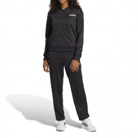 Adidas Tuta Donna Linear Con Cappuccio - Colore : Nero/Bianco