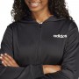 Adidas Tuta Donna Linear Con Cappuccio - Colore : Nero/Bianco