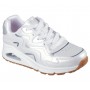 Skechers Scarpe Ragazza Uno Gen1-Wavy Shimmer, Linea Street - /WSL (White/Silver)