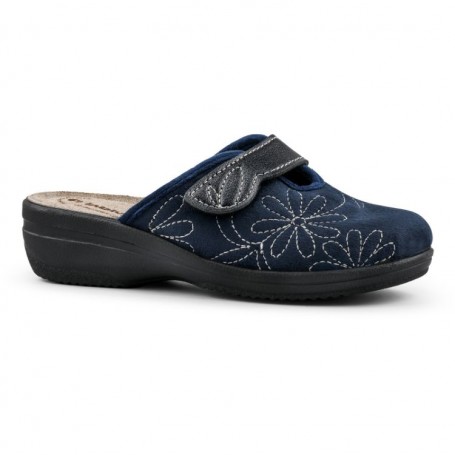 Inblu Ciabatte Donna In Tessuto Con Strappo e Zeppa - 004 (Blue/Multi)