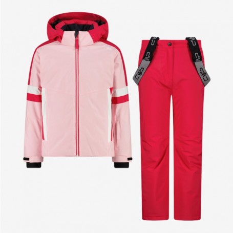 CMP Completo Da Neve Bambina Giacca+Pantalone Girl Set, In Twill - B309 (Pink/Multi)