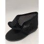 Patrizia Pantofola alta invernale/leggermente elastica, con strappo, colore nero
