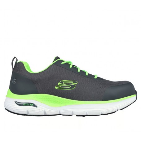 Skechers Scarpe Uomo Work: Arch Fit SR - Ringstap - /CCLM (Carbone/Lime) 