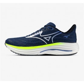 Mizuno Scarpe Unisex Wave Rider 29, Running - 52 (Estate Blue/White/Lightning Yellow)
