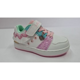 Lelli Kelly Sneakers Bambina Frangetta Mix Con Strappo e Luci - MU01 (Multi)